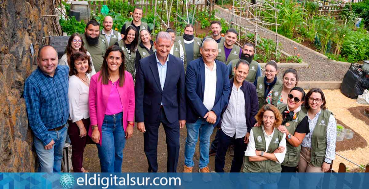 Efraín Medina y Francisco Linares visitan los proyectos de empleo sostenible en La Orotava