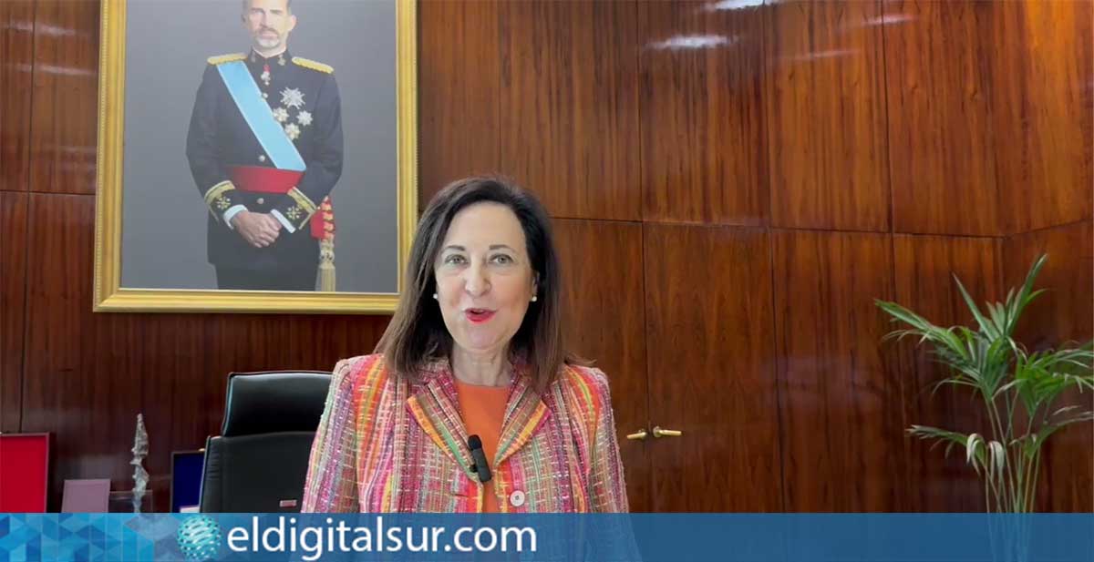 Ministra de Defensa, Margarita Robles, durante su discurso con motivo del Día de las Fuerzas Armadas
