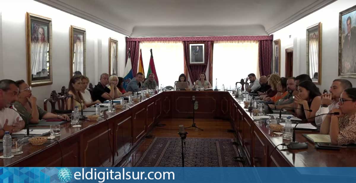 Momento del pleno celebrado en el Ayuntamiento de Arona, donde se debatió la aprobación definitiva del presupuesto municipal