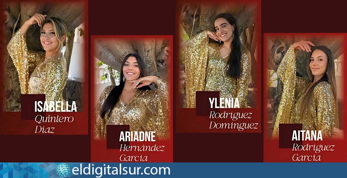 Las cuatro candidatas a Reina Adulta de las Fiestas Patronales 2025 en Santiago del Teide