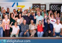 Equipo de Coalición Canaria en La Victoria tras la elección de Román Afonso Santos como secretario general local