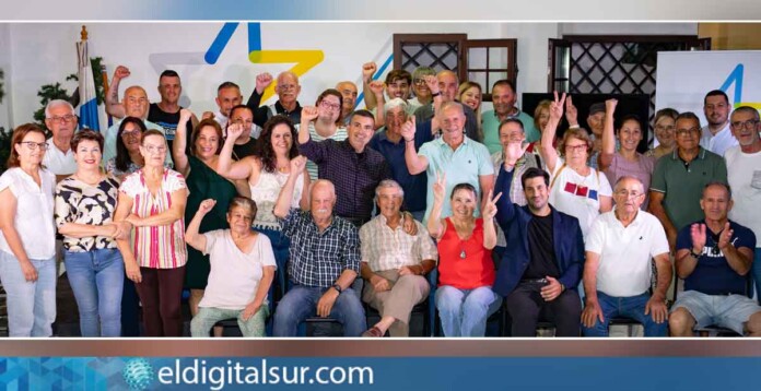 Coalición-Canaria-de-La-Victoria-010725 Equipo de Coalición Canaria en La Victoria tras la elección de Román Afonso Santos como secretario general local