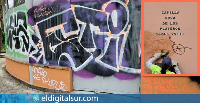 Equipos municipales realizan limpieza diaria de grafitis en el centro histórico de La Laguna para proteger el patrimonio y la imagen urbana