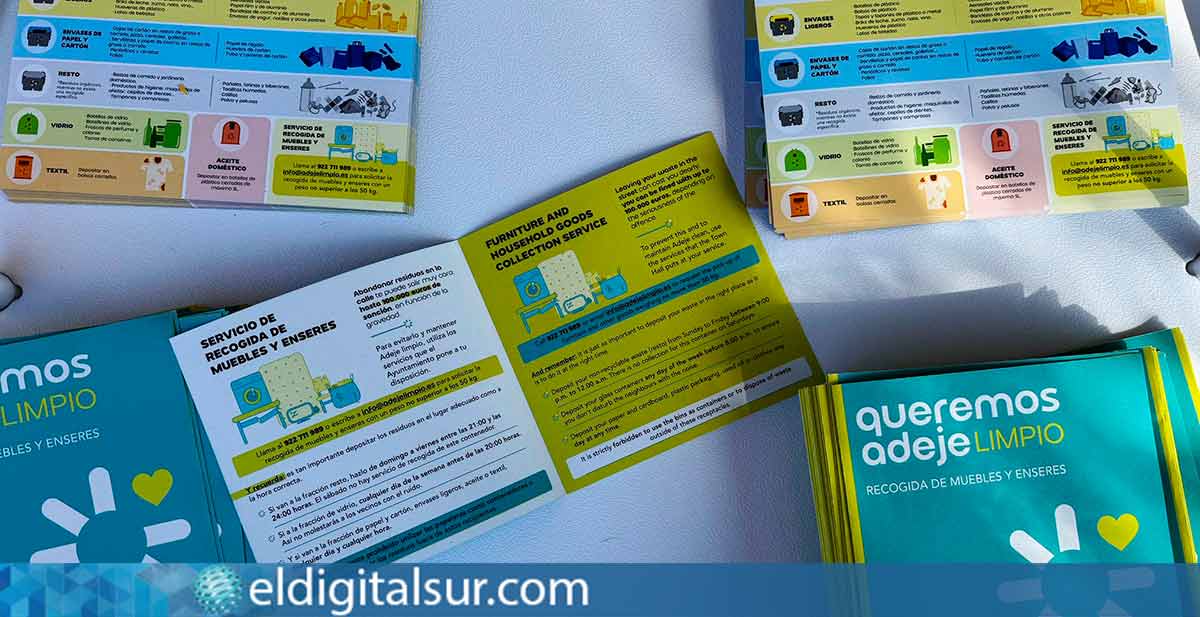 Folletos informativos de la campaña “Queremos Adeje”
