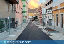 Obras en calle La Rosa, Santa Cruz de Tenerife