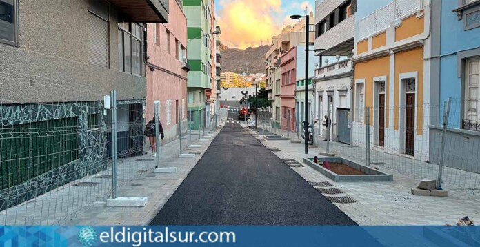 Obras en calle La Rosa, Santa Cruz de Tenerife