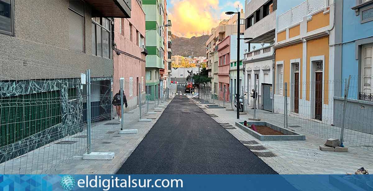 Obras en calle La Rosa, Santa Cruz de Tenerife