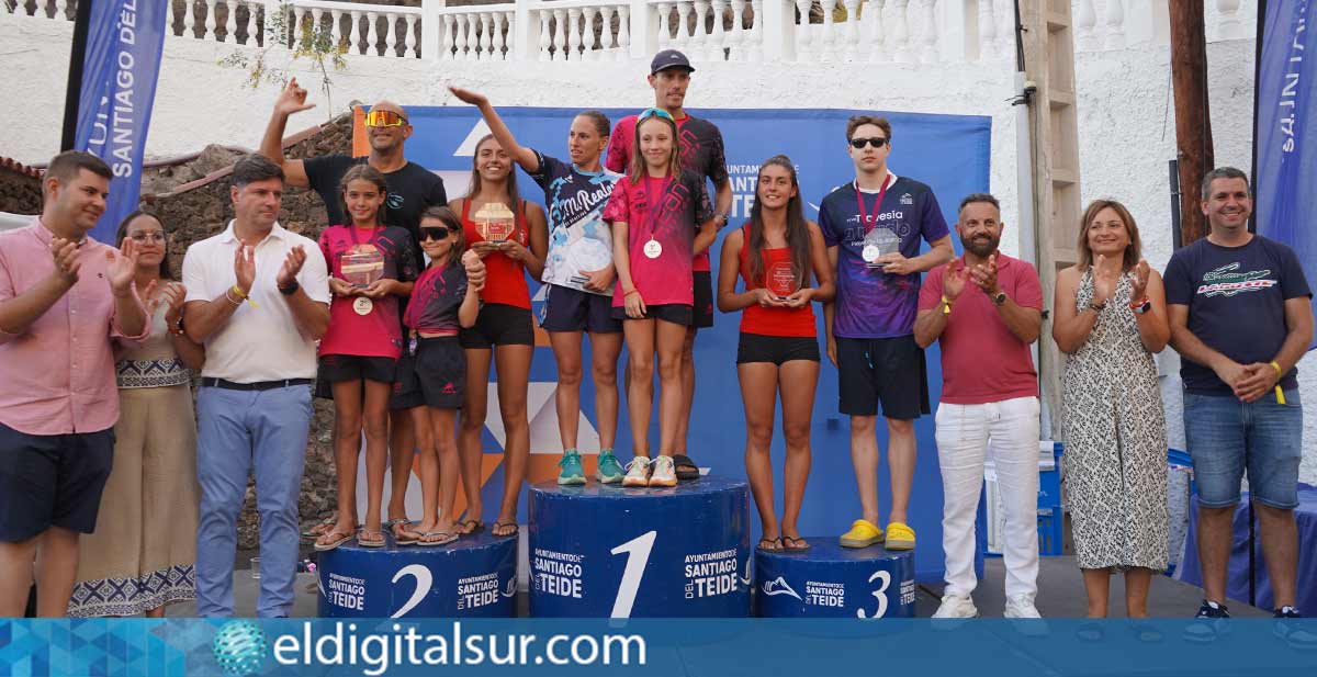 Pódium masculino y femenino general