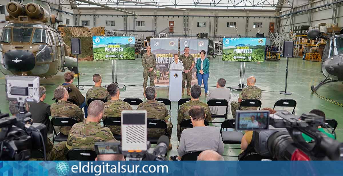 Presentación de la Operación Prometeo 2025 en el Acuartelamiento de Los Rodeos, con la participación de autoridades del Cabildo y el Ejército de Tierra