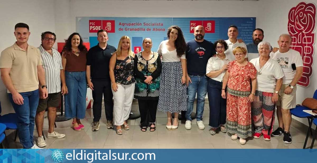 Jennifer Miranda durante la Asamblea Extraordinaria del PSOE en Granadilla de Abona, donde fue reelegida secretaria general por unanimidad
