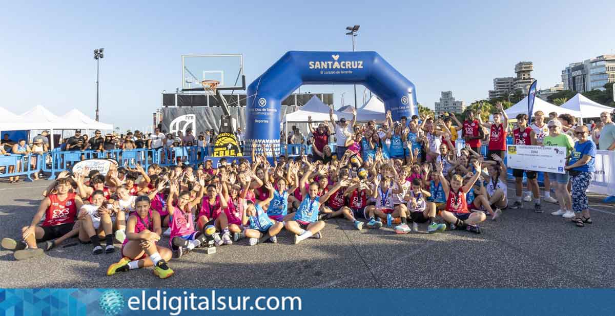 Momento del ‘3×3 Baloncesto Base Tenerife’