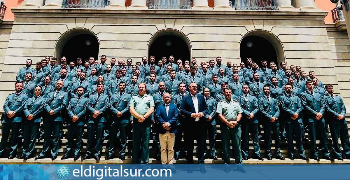 Guardias Civiles alumnos durante su presentación en la Subdelegación del Gobierno en Santa Cruz de Tenerife