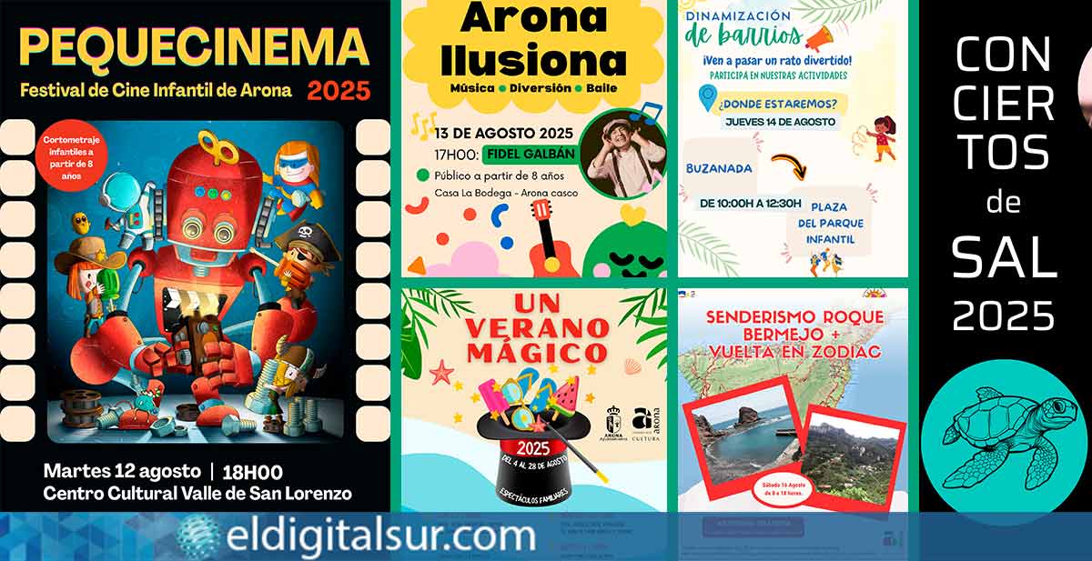 Agenda cultural de Arona del 12 al 16 de agosto