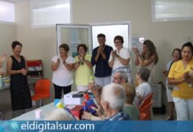 Candelaria Delgado y Rubén García Casañas visitan el centro de ACUFADE en Granadilla de Abona