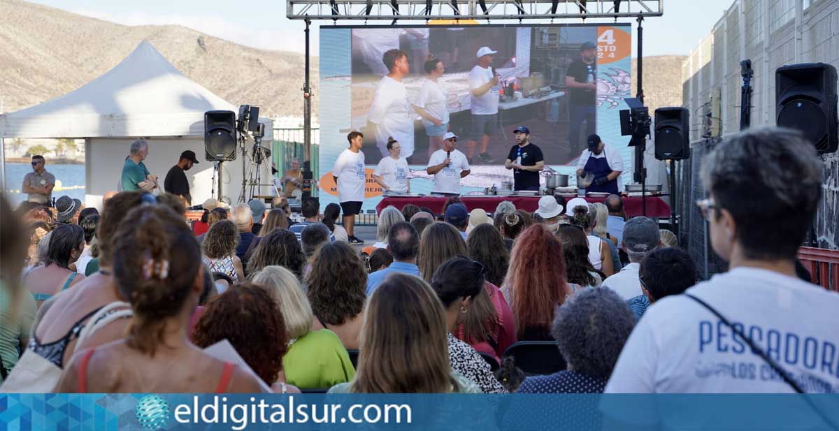 Showcooking con Diego Schattenhofer, edición anterior de la Feria del Pescado