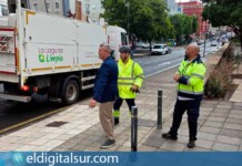 Fran Hernández supervisa la recogida gratuita de enseres