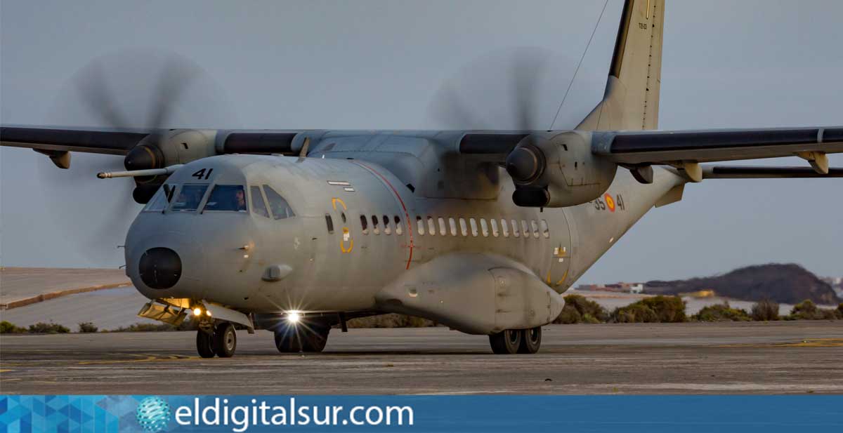 La aeronave T.21 del Mando Aéreo de Canarias