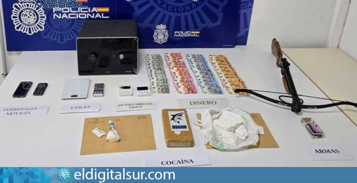 Objetos incautados por la Policía Nacional en la operación contra la venta de cocaína en San Matías