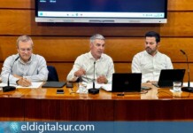 De izquierda a derecha: Valentín González, Narvay Quintero y Eduardo García, durante la presentación de las nuevas medidas contra la filoxera en Tenerife