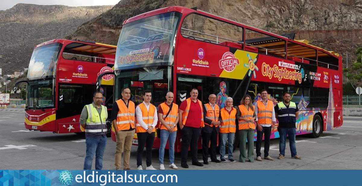 Llegan a Santa Cruz las nuevas guaguas turísticas que recorrerán la ciudad