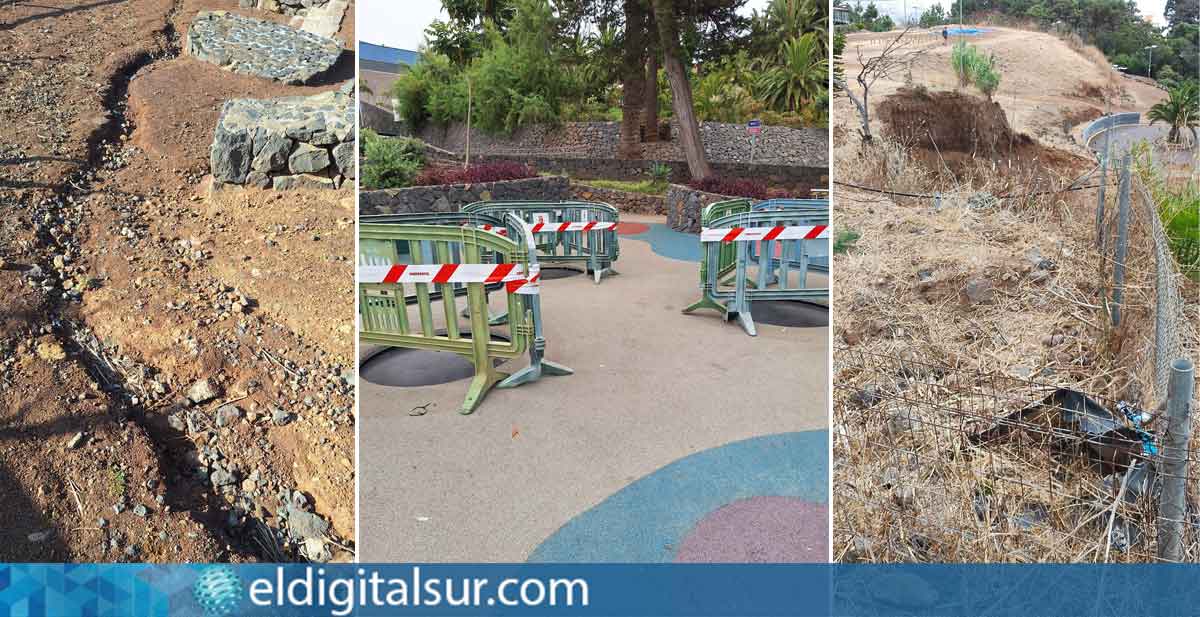 Imágenes del estado de abandono del Parque de El Pinar