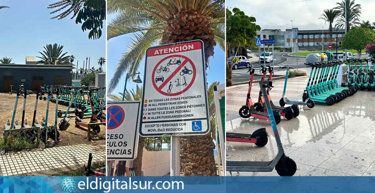Cartel que advierte sobre la prohibición de circular en zonas peatonales