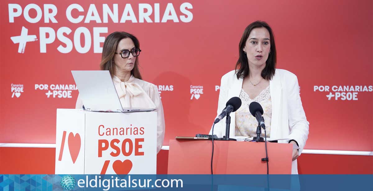 Nira Fierro y Marta Arocha durante la rueda de prensa sobre la evolución del presupuesto en Canarias / EDS