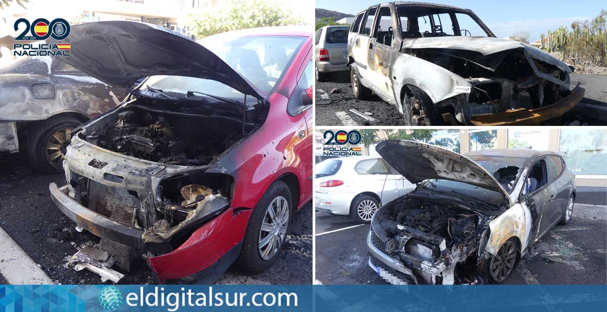 Man Arrested for Arson Affecting Six Vehicles in Adeje, Tenerife