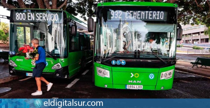 Guaguas-Todos-los-Santos-Santa-Cruz-281025 Servicio especial de Titsa por la festividad de Todos los Santos