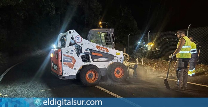 Obras de mejora en la TF-21 hacia el Teide