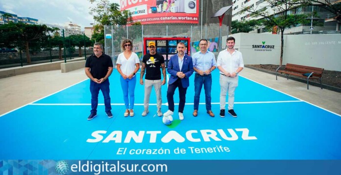 Inauguración portería interactiva en la plaza Cañaveral