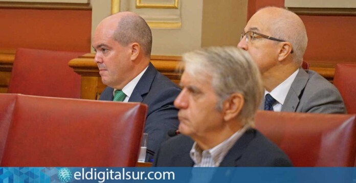 Alejandro Gómez, presidente de VOX en Santa Cruz de Tenerife y portavoz en el Ayuntamiento junto a Luis Sosa, concejal del grupo municipal VOX / EDS