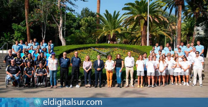 Presentación del patrocinio de 130.000 € a clubes de élite en Santa Cruz con José Manuel Bermúdez y Alicia Cebrián