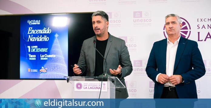 El alcalde Luis Yeray Gutiérrez y el concejal Fran Hernández presentan los detalles del Encendido Navideño 2025
