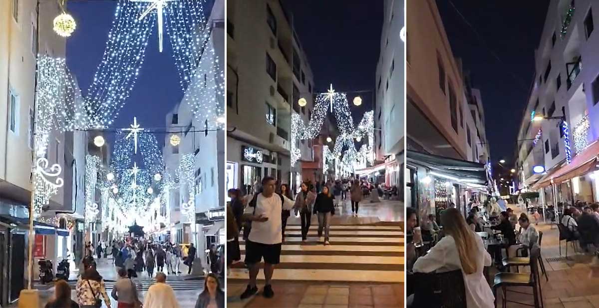 Vecinos recorrieron las calles principales de Las Galletas, donde se concentraba la mayoría de los negocios abiertos / EDS