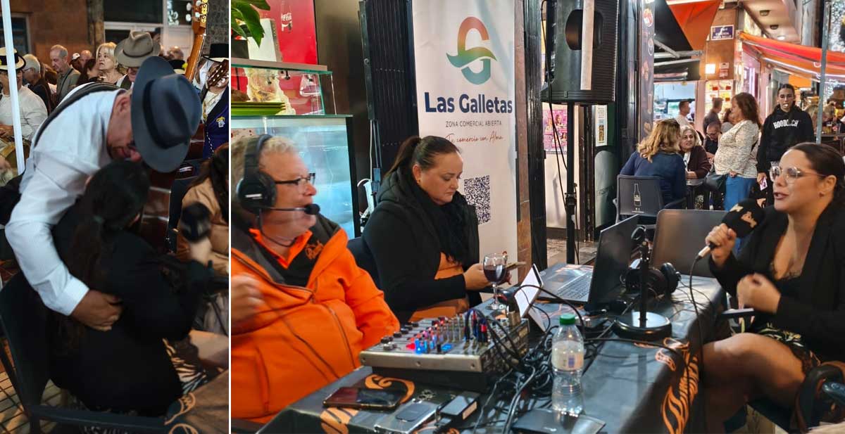  Santos permaneció con los vecinos y empresarios en Las Galletas