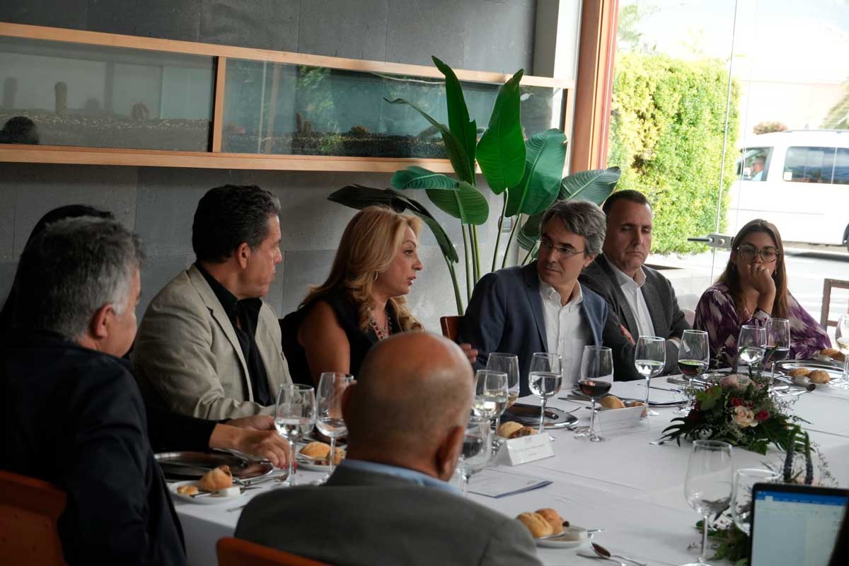 La diputada de Coalición Canaria, Cristina Valido, en el almuerzo de trabajo con el CEST