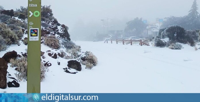 Nevada en el Parque Nacional del Teide
