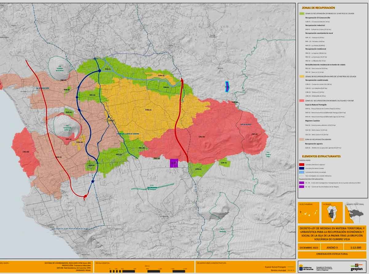 Plano de la ordenación territorial vigente desde el decreto ley de diciembre de 2023
