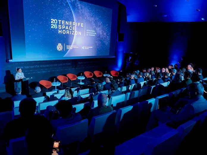 Rosa Dávila durante la presentación de ‘Tenerife Space Horizon’, la nueva estrategia aeroespacial del Cabildo de Tenerife
