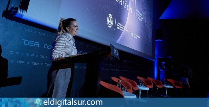 Vista general de la sala durante la presentación de ‘Tenerife Space Horizon’, que movilizará 79 millones de euros y creará más de 500 empleos