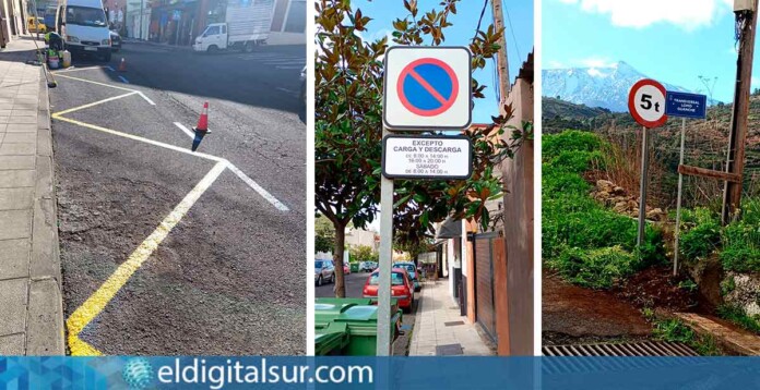 Renovación de la señalización vial en San Juan de la Rambla