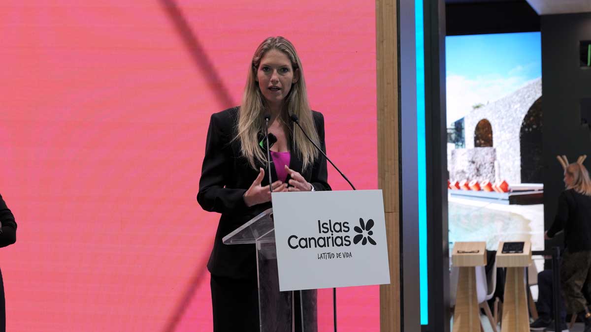 Patricia Paulsen Fölling durante la presentación de los festivales de música en Fitur.