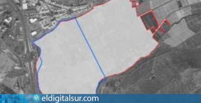 Vista aérea del terreno en Adeje donde se plantea construir la 'Ciudad del Cine'
