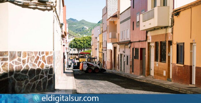 Obras de reasfaltado en La Cuesta