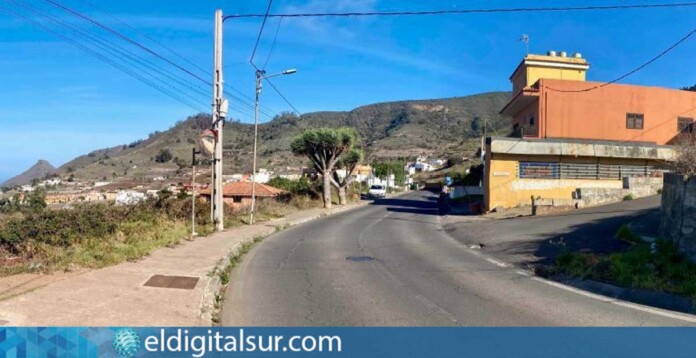 Tramo de la carretera TF-141 en Tegueste
