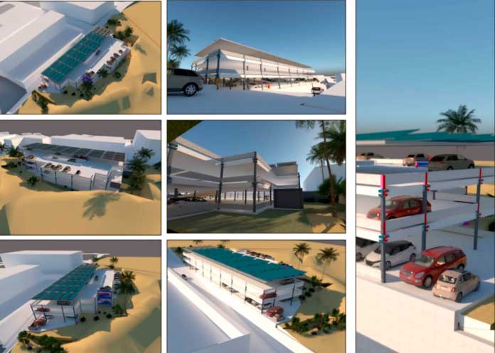 Distribución y características del nuevo parking modular de El Médano, con 160 plazas y sistema prefabricado totalmente desmontable / EDS