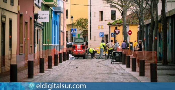 Obras en la calle Quintín Benito