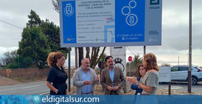 Visita-Obras-Saneamiento-El-Rosario-170326 La consejera Sonia Hernández anuncia la inversión de 2 millones para mejorar el saneamiento en El Rosario