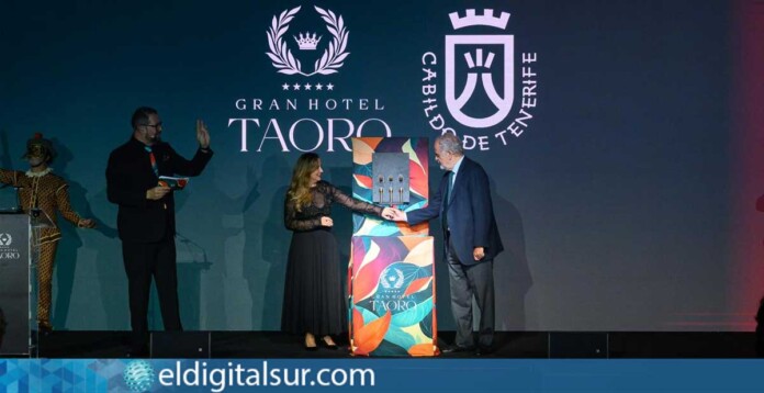 Rosa Dávila, presidenta del Cabildo de Tenerife, durante su intervención en la inauguración oficial del Gran Hotel Taoro en Puerto de la Cruz